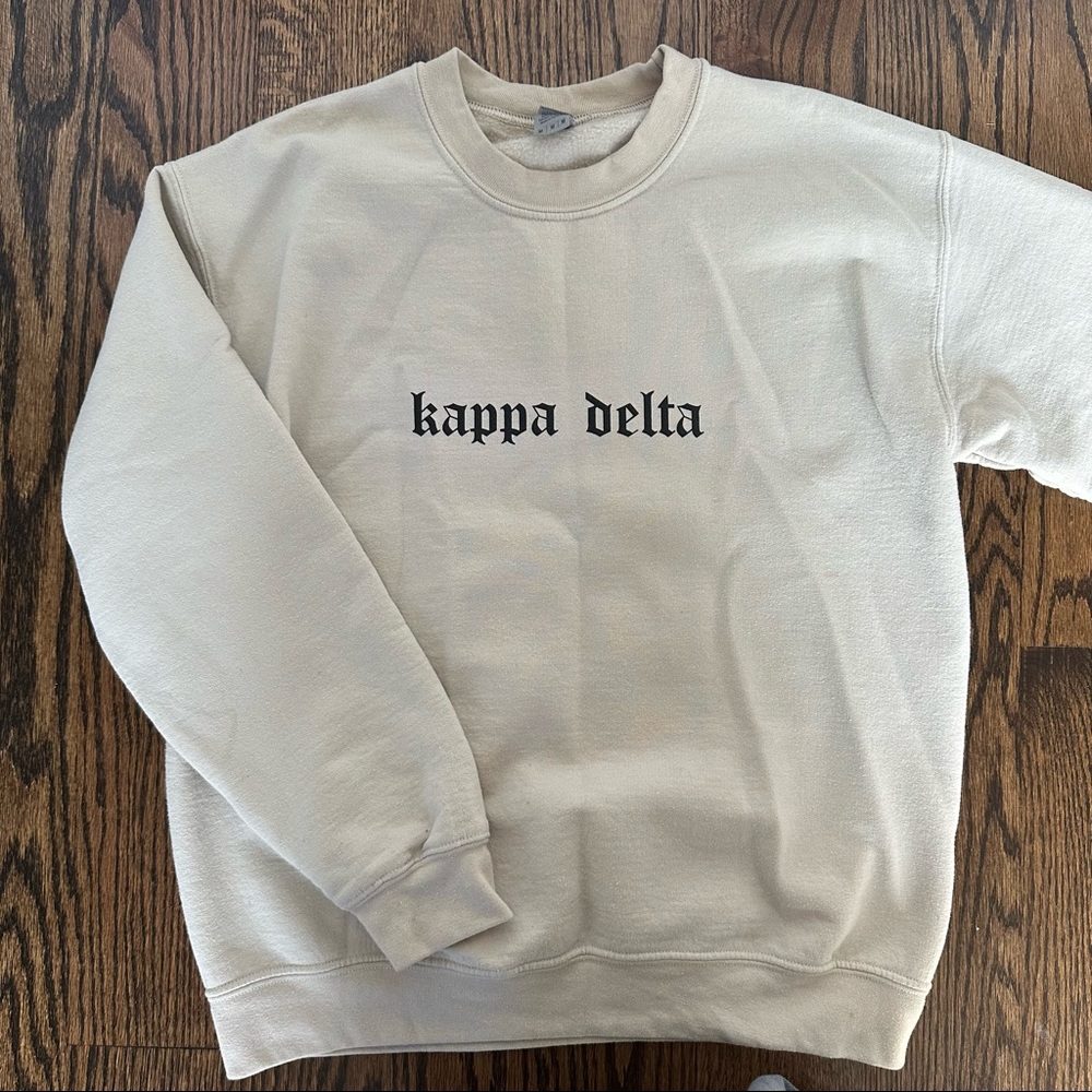 Kappa Delta crew neck tan